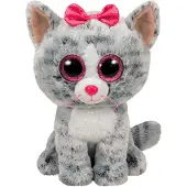 Ty knuffels Spielwaren Beanie Boo Katze Kiki grau, 24cm Kuscheltiere Katzen Teddies & Plüschfiguren Plüschtier Kuscheltier Stofftier Plüsch spielzeugknaller