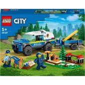 LEGO 60369 City Mobiles Polizeihunde-Training, Polizeiauto-Spielzeug mit Anhänger, Hunde- und Welpenfiguren, Tier-Set für Kinder ab 5 Jahren