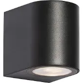 QAZQA Moderne Außenwandleuchte aus Schwarzem KunstsTOff Oval Baleno