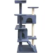 The Living Store Katzen-Kratzbaum Sisal 125 cm Dunkelblau