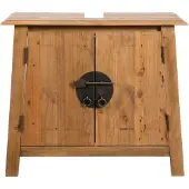 The Living Store Badezimmer-Unterschrank Massivholz Kiefer 70x32x63 cm