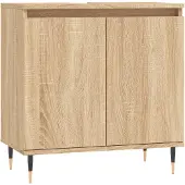 The Living Store Badschrank Sonoma-Eiche 58x33x60 cm Holzwerkstoff