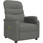 The Living Store Massagesessel Dunkelgrau Stoff