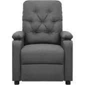 The Living Store Relaxsessel Hellgrau Stoff