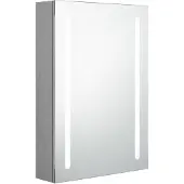 The Living Store LED-Spiegelschrank fürs Bad Betongrau 50x13x70 cm