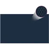 The Living Store Treibende Pool-Solarplane PE 1000x600 cm Schwarz und Blau