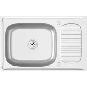 The Living Store Küchenspüle mit Abtropfset Silbern 800x500x155 mm Edelstahl