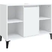 The Living Store Waschbeckenunterschrank Weiß 80x33x60 cm Holzwerkstoff