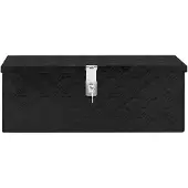 The Living Store Aufbewahrungsbox Schwarz 70x31x27 cm Aluminium