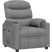 The Living Store Massagesessel Hellgrau Stoff