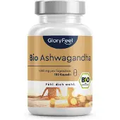 Gloryfeel Bio Ashwagandha - Hochdosiert mit 1980mg je Tagesdosis (660mg pro Kapsel) 140 g Kapseln