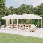 The Living Store Partyzelt Faltbar Weiß 3x6 m