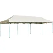 The Living Store Faltzelt Pop-Up Partyzelt 3 x 9 m Creme