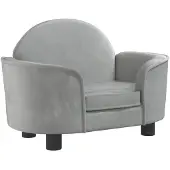 The Living Store Hundebett Hellgrau 66x40x45 cm Samt