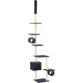 The Living Store Katzenbaum mit Sisal-Kratzsäulen 260 cm Dunkelblau