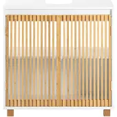 SoBuy BZR125-W Waschbeckenunterschrank Waschtischunterschrank Waschtisch Badezimmerschrank Unterschrank