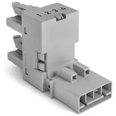 Wago 890-1681 h-Verteiler 1 x Stecker / 2 x Buchse 4-polig, grau