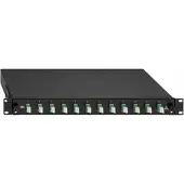 Rutenbeck BL - Glasfaserkabelkiste - extensible - Rack montierbar - LC/APC Duplex SM X 12 - Schwarz,