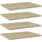 vidaXL Bücherregal-Bretter 4 Stk. Sonoma-Eiche 40x30x1,5 cm