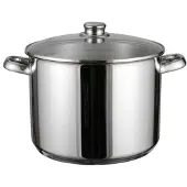 Hi Edelstahl Kochtopf - mit Glasdeckel - 14 L