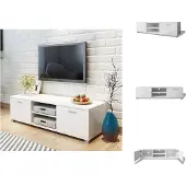 vidaXL TV-Schrank Hochglanz-Weiß 140x40,5x35 cm