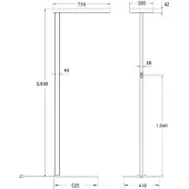 Brumberg 77452694 LED-Stehleuchte 97 W, 4.000 K, silber struktur, Optik: Mikroprismen, Ansteuerun