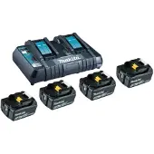 Makita 199483-0, Batterie- & Ladegerät-Set, Lithium-Ion (Li-Ion), 5 Ah, 18 V, , 4 Stück(e)