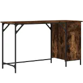 vidaXL Computertisch Räuchereiche 131x48x75 cm Holzwerkstoff