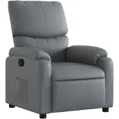 vidaXL Relaxsessel Grau Kunstleder