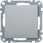 Schneider Electric Blindabdeckung Aluminium, elegantes Design, halogenfrei, mit Zentralplatte, Merten System M