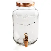 Quid Getränkedispenser Habitat Kupfer mit Deckel Glas 4 L
