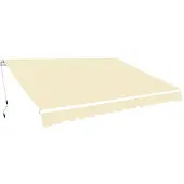 vidaXL Gelenkarmmarkise 400 cm Cremeweiß