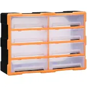 vidaXL Multi-Schubladen-Organizer 8 große Schubladen 52x16x37 cm