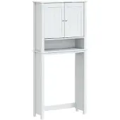 vidaXL Waschmaschinenschrank BERG Weiß 76x27x164,5 cm Massivholz