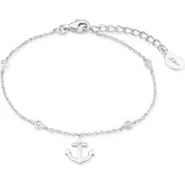 s.Oliver Armband für Damen, Sterling Silber 925, Zirkonia (synth.) Anker s.Oliver Silber