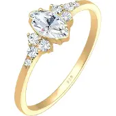 Elli Ring Funkelnd Marquise Kristalle 925 Silber Elli Gold