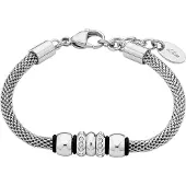 s.Oliver Armband für Damen, Edelstahl, Kristallglas s.Oliver Schwarz