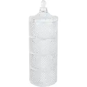 Clayre & Eef Glastopf Ø 10x25 cm Transparant Glas