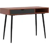 vidaXL Computertisch mit Schublade Braun 110x50x75 cm Holzwerkstoff