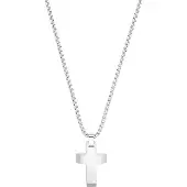 s.Oliver Kette mit Anhänger für Herren, Edelstahl|Kreuz s.Oliver Silber