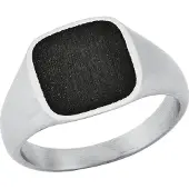 s.Oliver Ring für Herren, Edelstahl s.Oliver Schwarz