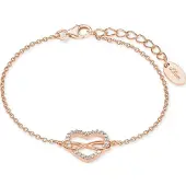 s.Oliver Armband für Damen, Sterling Silber 925, Zirkonia (synth.) Herz s.Oliver Roségold