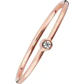 Cai Damen-Damenring 925er Silber 1 Zirkonia Roségold
