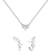 PDPaola Halskette - 925er Sterlingsilber Schmuck-Set - Gr. unisize - in Silber - für Damen