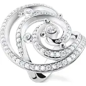 Thomas Sabo Ring Welle mit Weissen Steinen