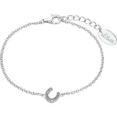 s.Oliver Armschmuck für Mädchen, 925 Sterling Silber Zirkonia Hufeisen