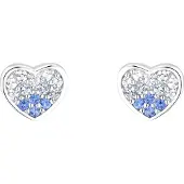 s.Oliver Ohrschmuck für Mädchen, 925 Sterling Silber, Zirkonia (synth.) | Herz