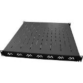 APRA-NORM Apranet VARIplain 19" shelf 1 U Black, Schwarz, 80 kg, 19", 483 x 445 x 44 mm
