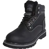 Dockers by Gerli Winterboots BY GERLI, Herren, Gr. 47, Warmfutter, schwarz, Leder, unifarben, Schuhe Winterboots, Schnürboots, Workerboots im Bergsteiger-Look