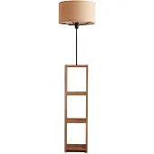 Opviq , AYD-3466, Stehlampe aus Holz, 100 % Stoff, Beige, 21 x 200 cm